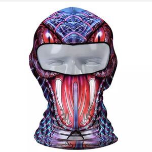 Christmas Mask Balaclava Hood Thin Neck Gaiter Cartoon Printing Full Face Mask